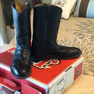 Justin 7.5 black Spanish kipskin ladies boots